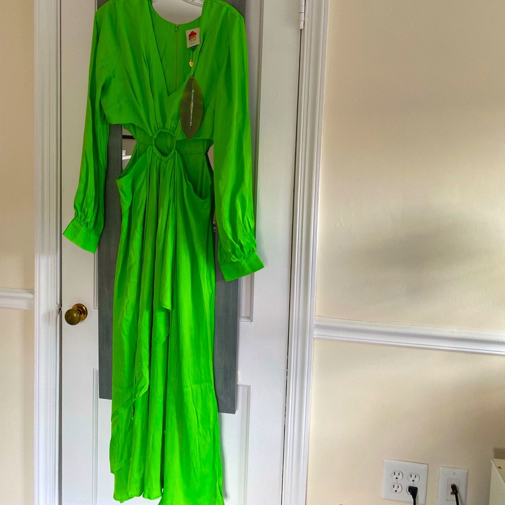 FARM Rio Lime Green Maxi Dress Dopamine - Picture 8 of 13
